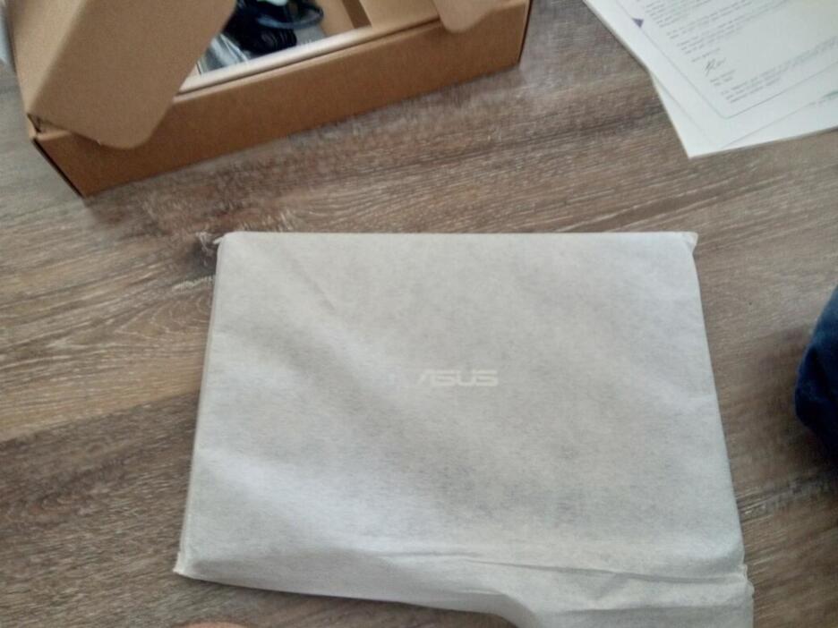 Laptop in sleeve